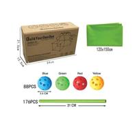 Leaper Kids Build Your Own Fort Kit - 175 Poles + 88x Connectors + 1 Tent Sheet