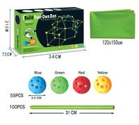 Leaper Kids Build Your Own Fort Kit in Green | Size: 500g Leaper Green 500g