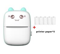 Leaper Mini Inkless Portable Thermal Printer With 5 Roll Thermal Paper in Blue Leaper Blue