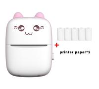 Leaper Mini Inkless Portable Thermal Printer With 5 Roll Thermal Paper in Pink Leaper Pink