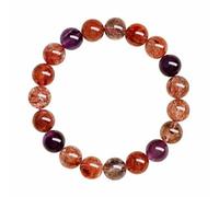 Leaper Natural Super Seven Buddha Bead Crystal Bracelet - 10mm