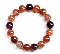 Leaper Natural Super Seven Buddha Bead Crystal Bracelet - 12mm