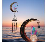 Leaper Solar Outdoor Wind Chime Ambient Light Garden Decoration Landscape Lights in Brown Leaper Brown