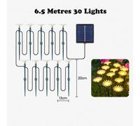 Leaper Solar-Powered Daisy-Shaped Ground Spike Lights - 30 Lights