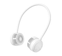 Leaper USB Neck Fan Portable Leafless Mute 360 Degree Cooling Mini Fan in White Leaper White