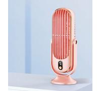 Leaper USB Rechargeable Desktop Portable Oscillating Mini Fan in Pink Leaper Pink