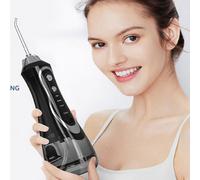 Leaper White Portable Water Flosser Waterproof Orthodontic Oral Pulse Flosser in Black Leaper Black