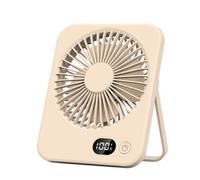 Leaper White USB Rechargeable Desktop Fan in Khaki Leaper Khaki
