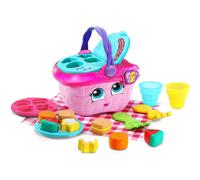 LeapFrog 603603 Shapes & Sharing Picnic Basket - Interactive 16-Piece Baby Toy, Learn Shapes & Colors, Pink