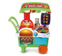 LeapFrog Build-a-Slice Pizza Cart, Pretend Food Toddler Toy, 30+ Play Pieces, Phrases, Music & Songs, Learn Numbers, Colours & Shapes, Role-Play Gift for 3, 4, 5 Years, English Version
