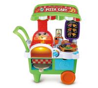 LeapFrog Build-a-Slice Pizza Cart, Pretend Food Toddler Toy, 30+ Play Pieces, Phrases, Music & Songs, Learn Numbers, Colours & Shapes, Role-Play Gift