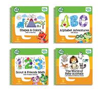 LeapFrog LeapStart Preschool 4-in-1 Activity Book Bundle with ABC, Shapes & Colors, Math, Animals