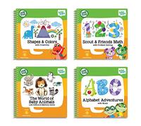 LeapFrog LeapStart Preschool 4-in-1 Activity Book Bundle with ABC, Shapes & Colors, Math, Animals