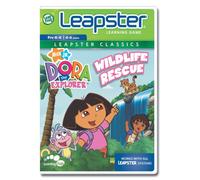 Leapfrog Leapster & 2 Dora the Explorer Wildlife Rescue Game 4-6y New Rrp £19.50