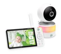 LeapFrog LF915HD Video Baby Monitor with 5” 720p HD LCD Display, 360° Pan & Tilt with 8X Zoom Camera, Color Night Vision, Night Light, Two-Way Intercom, Smart Sensors