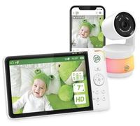 LeapFrog LF930HD 1080p Smart WiFi Remote Access Baby Monitor, 360° Pan & Tilt, 8X Zoom, 7” 720p HD Display, Color Night Light, Color Night Vision, Sleep Tips, Two-Way Intercom, Smart Sensors