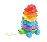 LeapFrog Nest & Count Turtle Tower, Pull Along, Stacking Toy, Teaches Colours, Shapes & Numbers, Includes 5 Turtle Shells, Sensory Baby Toy for 12, 18, 24 months +, English Version