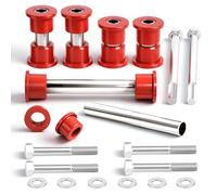 LEAPGOMAX Club Car Precedent Front Bushing Kit with Screws, Golf Cart Front Lower Spring & Front Upper A Arm Polyurethane Bushings and Sleeves for 2004-Up Club Car Precedent, GolfCart Suspension Red