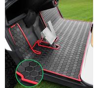 LEAPGOMAX Golf Cart Floor Mat for Yamaha G29 Drive, Upgraded Non-Slip Full Coverage Liner Mats Replacement Thick Rubber, Fits Yamaha Drive (Gen1), G29, YDR, Adventurer (2007-2016)-Red Trim