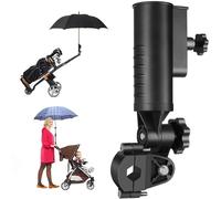 LEAPGOMAX Heavy Duty Golf Push Cart Umbrella Holder, Aluminium Alloy Base Super Strong Windproof, Universal Umbrella Stand for Mobility Scooter, Stroller, Wheelchair, Beach Chair