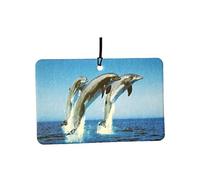 Leaping Dolphins Car Air Freshener (Funny/Fun Xmas Christmas Stocking Filler/Secret Santa/Novelty Scented Animal Gift)