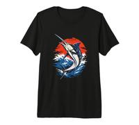 Leaping Marlin Ocean Angler Mens Marlin Fishing Premium T-Shirt