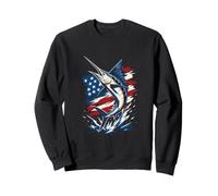 Leaping Marlin Ocean Angler Mens Marlin Fishing Sweatshirt