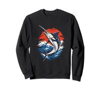 Leaping Marlin Ocean Angler Mens Marlin Fishing Sweatshirt