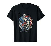 Leaping Marlin Ocean Angler Mens Marlin Fishing T-Shirt