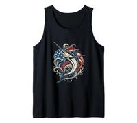 Leaping Marlin Ocean Angler Mens Marlin Fishing Tank Top