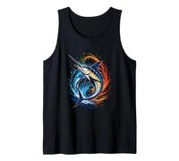 Leaping Marlin Ocean Angler Mens Marlin Fishing Tank Top