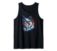 Leaping Marlin Ocean Angler Mens Marlin Fishing Tank Top