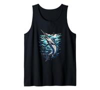 Leaping Marlin Ocean Angler Mens Marlin Fishing Tank Top
