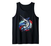 Leaping Marlin Ocean Angler Mens Marlin Fishing Tank Top