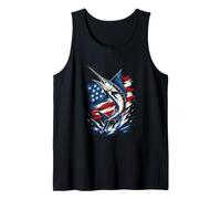 Leaping Marlin Ocean Angler Mens Marlin Fishing Tank Top