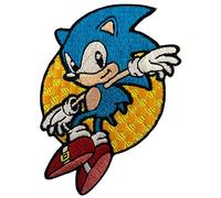 Leaping Sonic - Classic Sonic The Hedgehog Iron On Patch