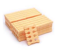 Leapiture 100pcs Sponge Toe Separator Sponge Toe Divider Finger Separator Toe Separator Nail Art Toe Separator Gel Toe Separator Manicure Pedicure Tool (Orange)