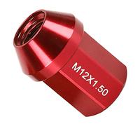 Leapiture 20pcs Wheel Lug Nuts Closed End Wheel Nuts Black Lug Nuts Spline Lug Nuts Acorn Lug Nuts Tuner Lug Nuts Aluminum Alloy Closed End Replacement(RED)