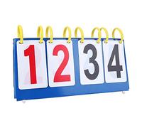 Leapiture 3/4 Digit Flip Sports Scoreboard Scorer Portable Tabletop Volleyball Basketball Table Tennis Sports Score Flip Scoreboard(4 digits)
