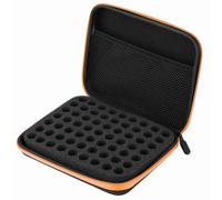 Leapiture 63 Slots Essential Oil Storage Bag EVA Portable Aromatherapy Essential Oil Carrying Box for Home Travel Outdoor (Orange)