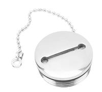 Leapiture Boat Gas Tank Cap Replacement Deck Fill Filler Boat Accessories Stainless Steel Deck Fill Cap with Chain Marine Hardware Accessories(50MM)