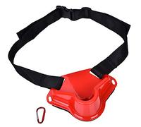 Leapiture Fishing Belt Adjustable Fishing Fighting Hook Remover Set Tackle Boat Fishing Rod Belt Holder for Boat Rock Fishing (Red)