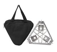 Leapiture Foldable Gas Stove Pot Rack Camping Pot Stand Outdoor Stove Bracket Foldable Triangle Stand Cook Folding Burner Bracket Canister Stand Outdoor Folding Camping Accessory