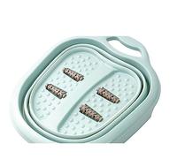 Leapiture Foot Soaking Bath Basin Foot Soak Bath Tub Foldable Portable Roller Design SPA Massage Bucket for Pedicure Home Spa Treatment (Lake Green)