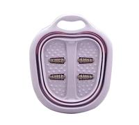 Leapiture Foot Soaking Bath Basin Foot Soak Bath Tub Foldable Portable Roller Design SPA Massage Bucket for Pedicure Home Spa Treatment (Purple)