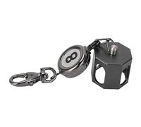 Leapiture Retractable Pool Cue Chalk Holder Billiard Chalk Holder with Belt Clip Magnetic Pool Cue Chalk Box for Pool Players (Black)