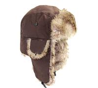 Leapiture Ski Windproof Mask Trapper Hat Winter Hat Unisex Warm Bomber Cap with Ear Flaps for Cold Weather Skiing Snowboarding (Coffee)