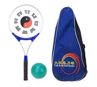 Leapiture Soft Racket Taiji Strength with Silicone Face Force Racket Ball Includes Ball and Carry Bag Exercise Fitness Elderly