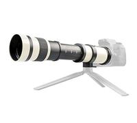 Leapiture Telephoto Lens 420-800mm Aperture F 8.3-16 Full Manual Focusing Telescope Zoom White Long Range Telephoto Lens for EF-S Mount Camera