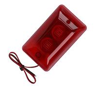 Leapiture Wired Strobe Siren Alarm - Red, 12V 15W, 120dB, Guardrail Mount, Compatible with Home Security System